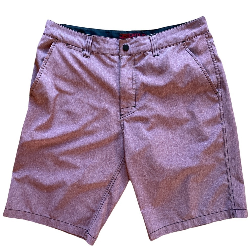 Distortion Pale Red Board Shorts. Size 32